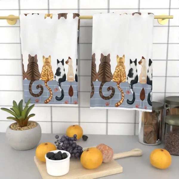 Cat Cartoon Kitchen Towel (CTOW1) - Image 3