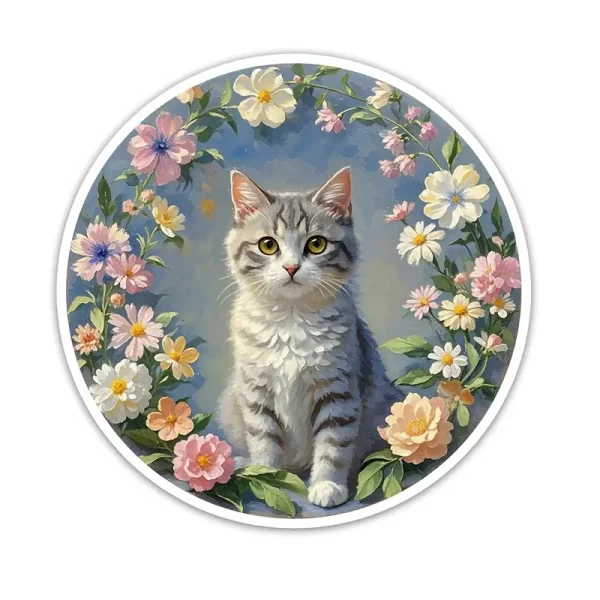 6pcs Cat DIY Diamond Art Coaster Set (CDD1) - Image 3