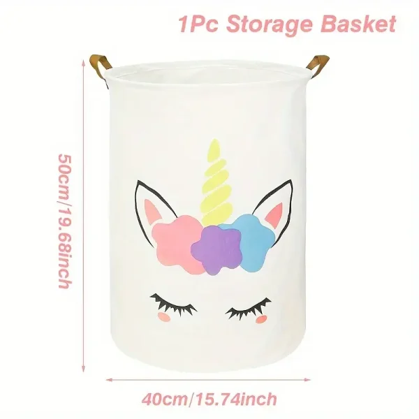 Unicorn Print Storage Basket 4 (USB2) - Image 3