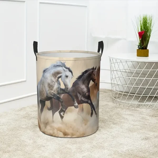 Horse Print Storage Basket 1 (HSB1) - Image 2