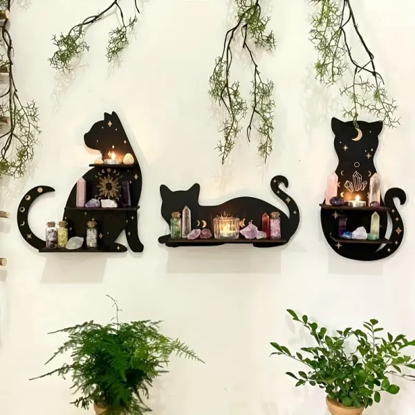 Black Cat Wall Shelf 1 (CWS1) - Image 4